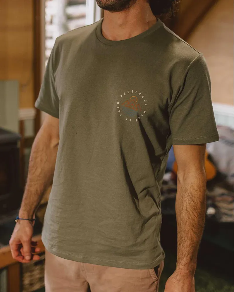 Passenger Escapism Recycled T-Shirt - Dusty Olive Men's Sustainable Tee-1