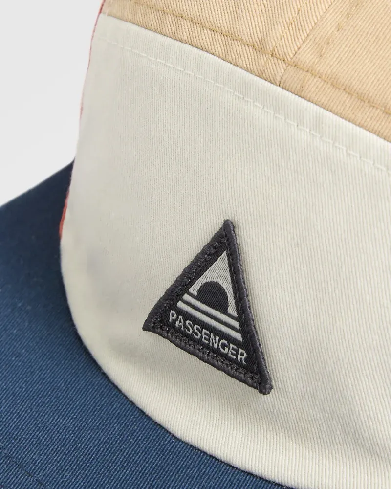 Passenger Fixie 5 Panel Cap - Blue Navy/Dark Rust-2