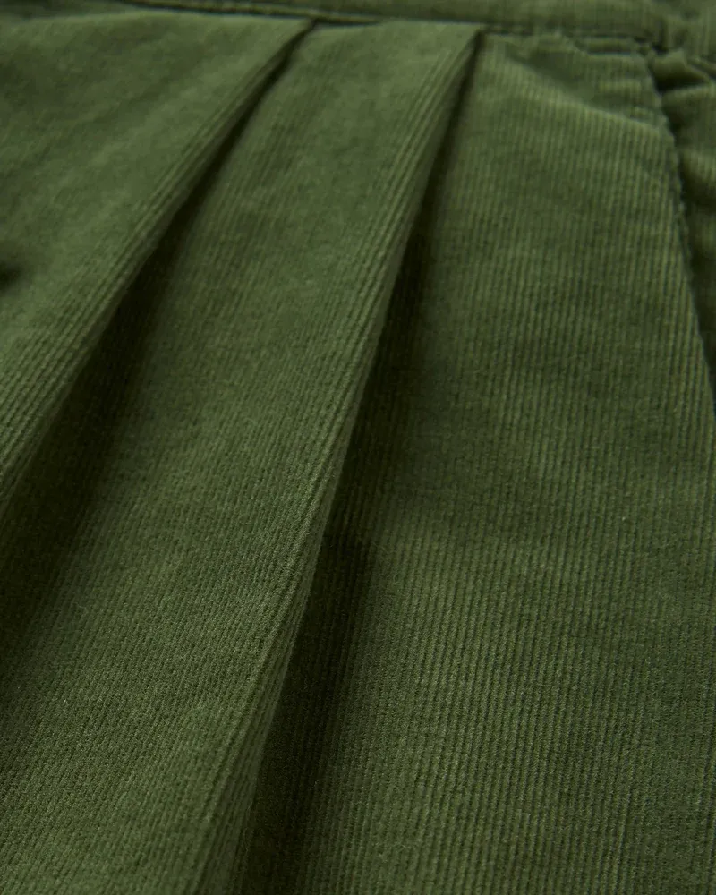 Compass Recycled Corduroy Trouser in Green - Small - Long Leg-6