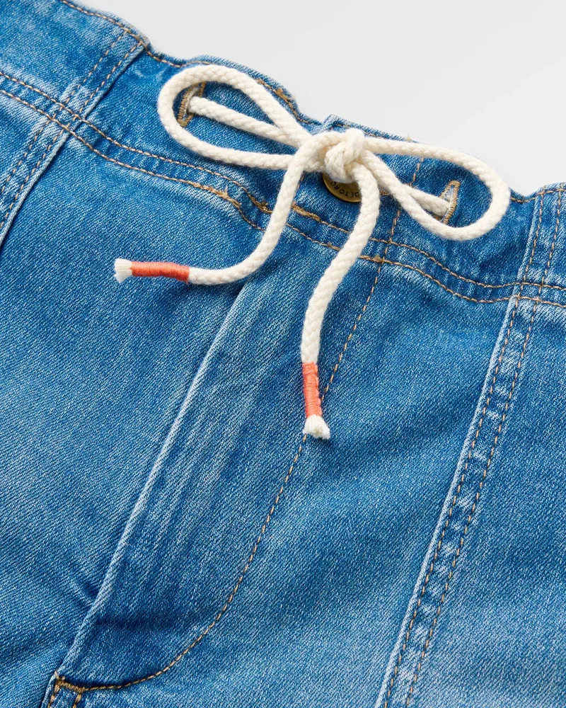 Passenger Carriso Denim Short Light Wash Denim Organic Cotton Women's Casual Shorts-4