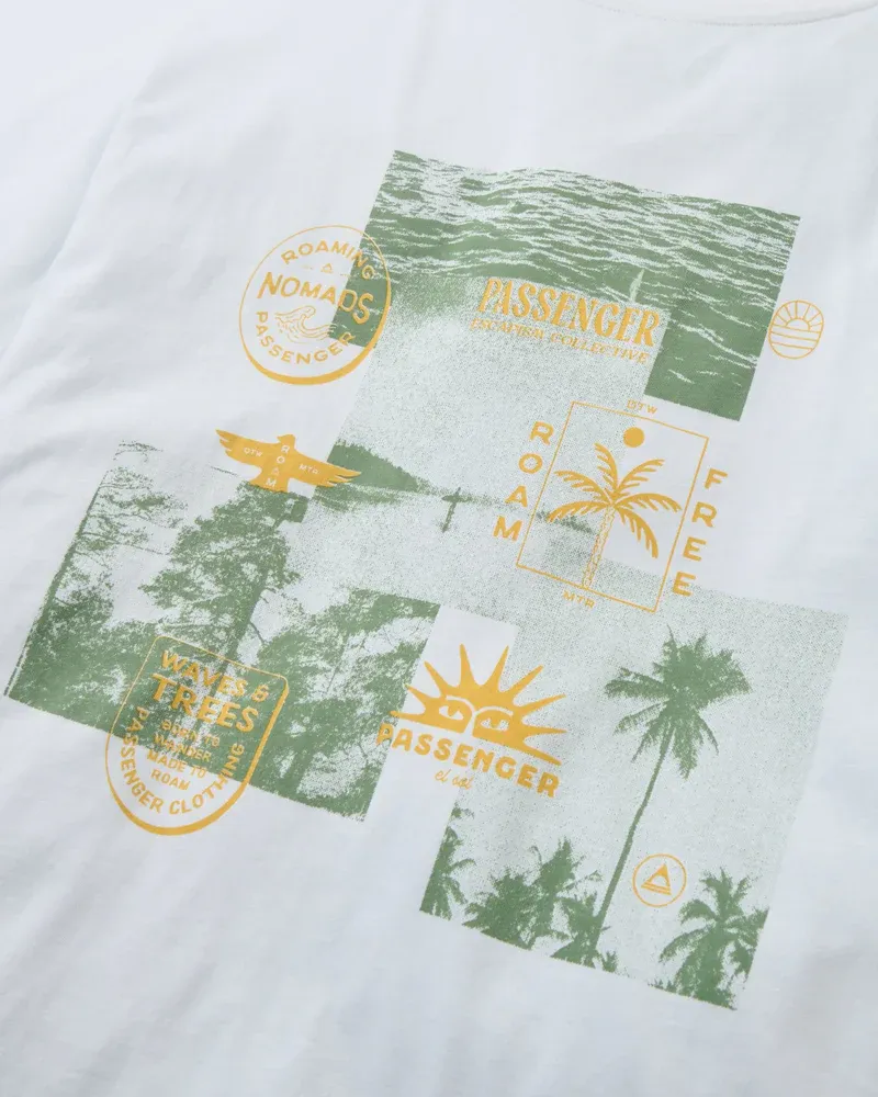 Passenger Men's Sonoma T-Shirt - White Casual Organic Cotton Tee-5