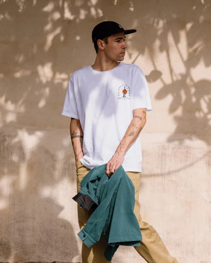 Passenger Explore Cactus Print T-Shirt White - Men's Organic Cotton Graphic Tee-2