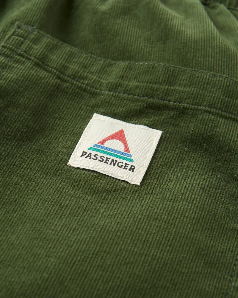 Compass Recycled Corduroy Trouser in Green - Small - Long Leg-7