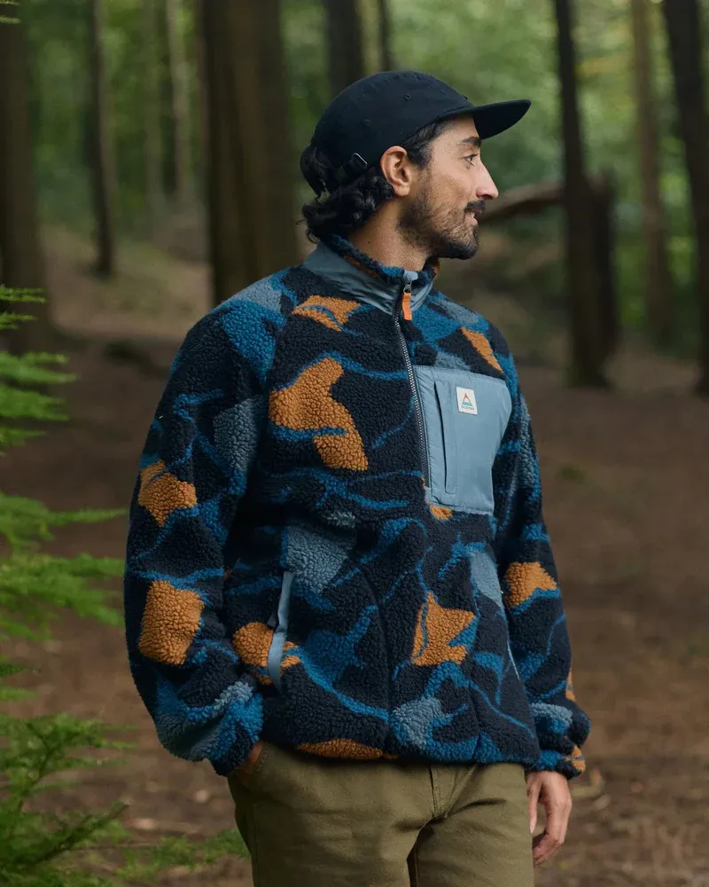 Passenger Men's Offroad Recycled Sherpa 1/2 Zip Fleece Sustainable Adventure Layer