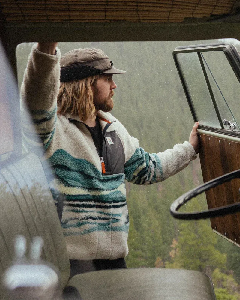 Passenger Offroad Sherpa 1/2 Zip Fleece Reflection Birch Recycled Warm Sherpa Pullover