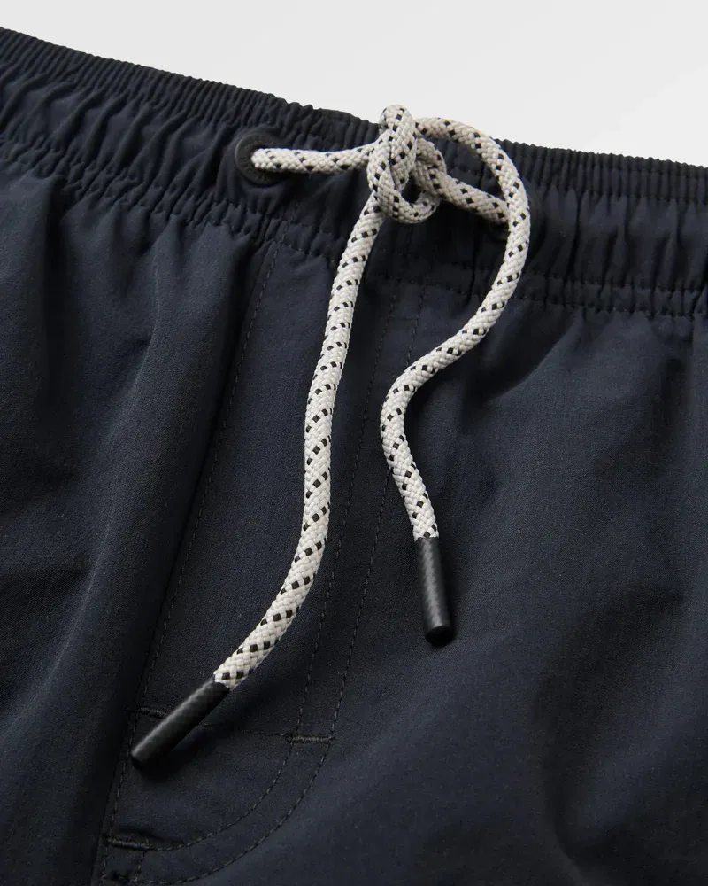 Passenger Men's Drifter NetPlus Swim Lined Short - Black Sustainable Swim Shorts-2