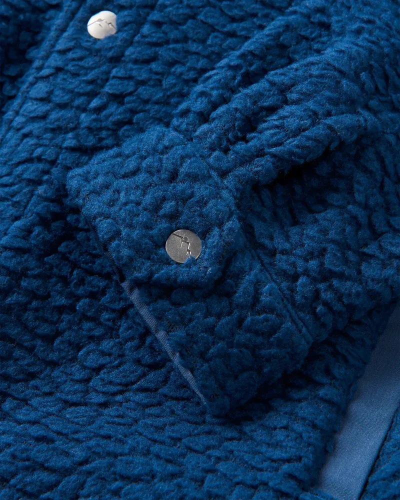 Passenger Women Rappel Sherpa Fleece Shirt Dark Denim-6