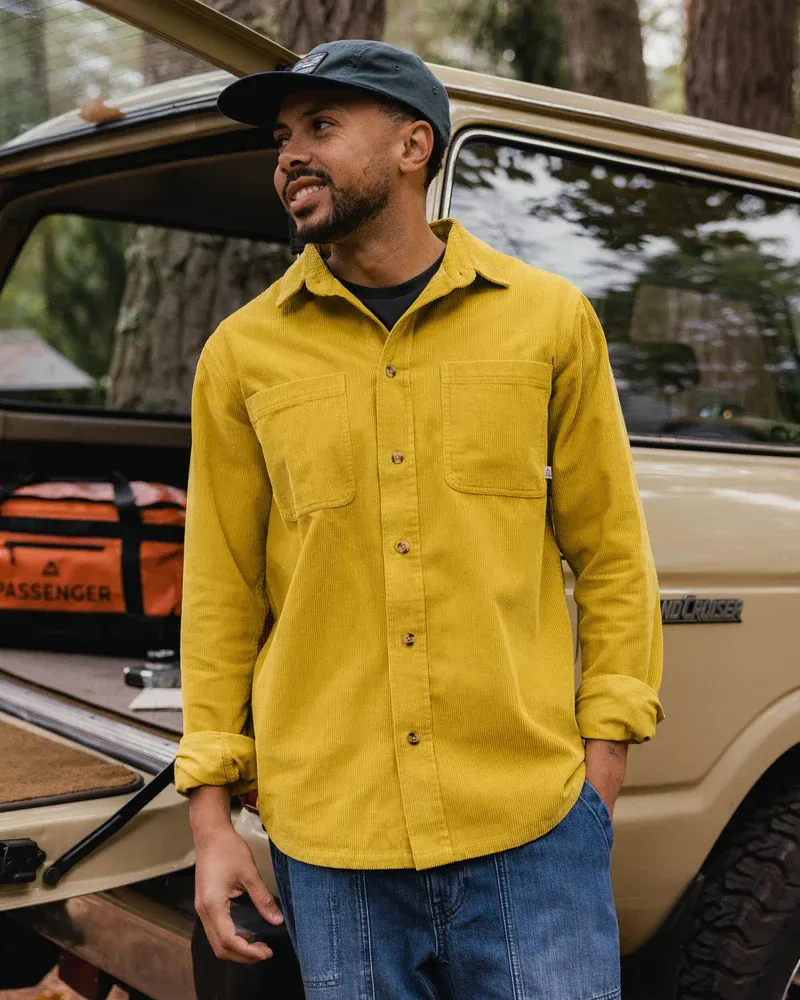 Passenger Mens Backcountry Cord Shirt Heritage Yellow-9