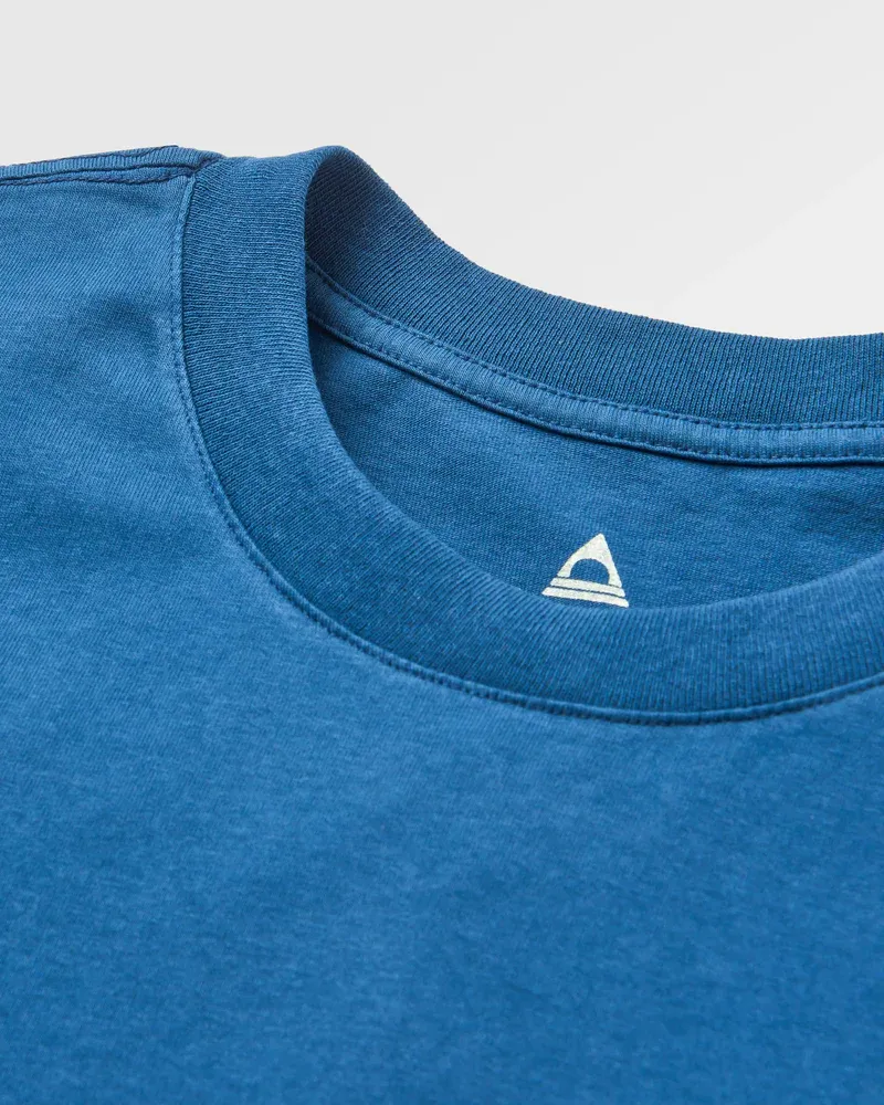 Passenger Men's Laidback Relaxed T-Shirt Marine Blue Organic Cotton Casual Tee-3