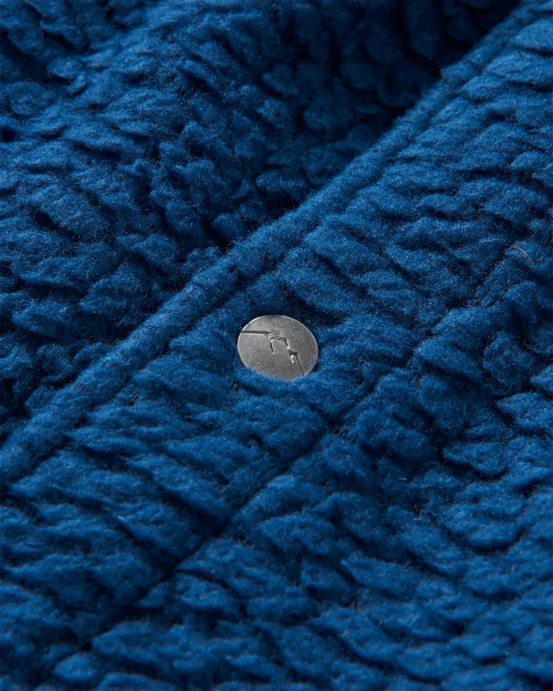 Passenger Women Rappel Sherpa Fleece Shirt Dark Denim-5