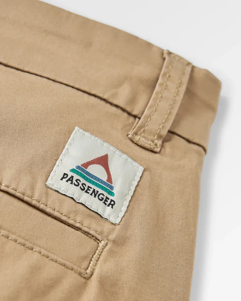 Passenger 365 Organic Cotton Short Chinchilla Brown Men's Stretch Chino Shorts-4