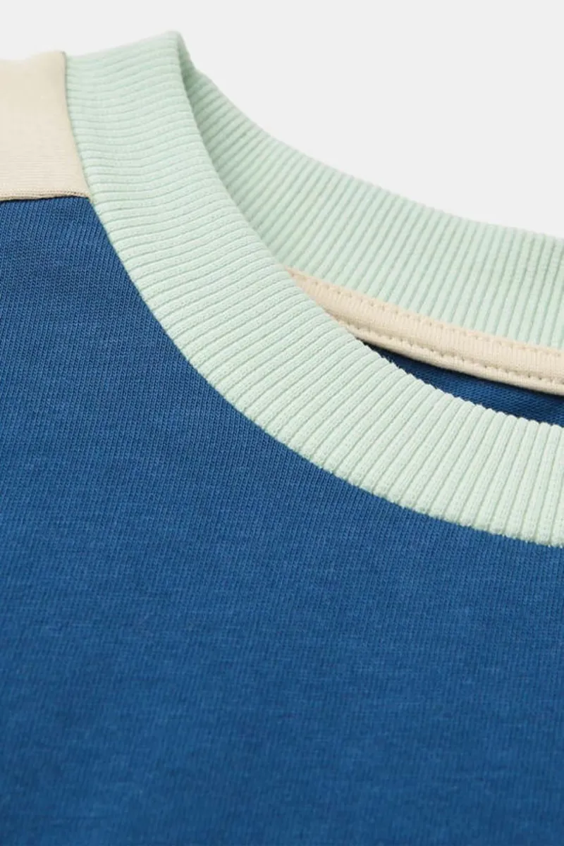 Passenger Easy Days Cotton Long Sleeve Women's T-Shirt - Dark Denim Casual Tee-1