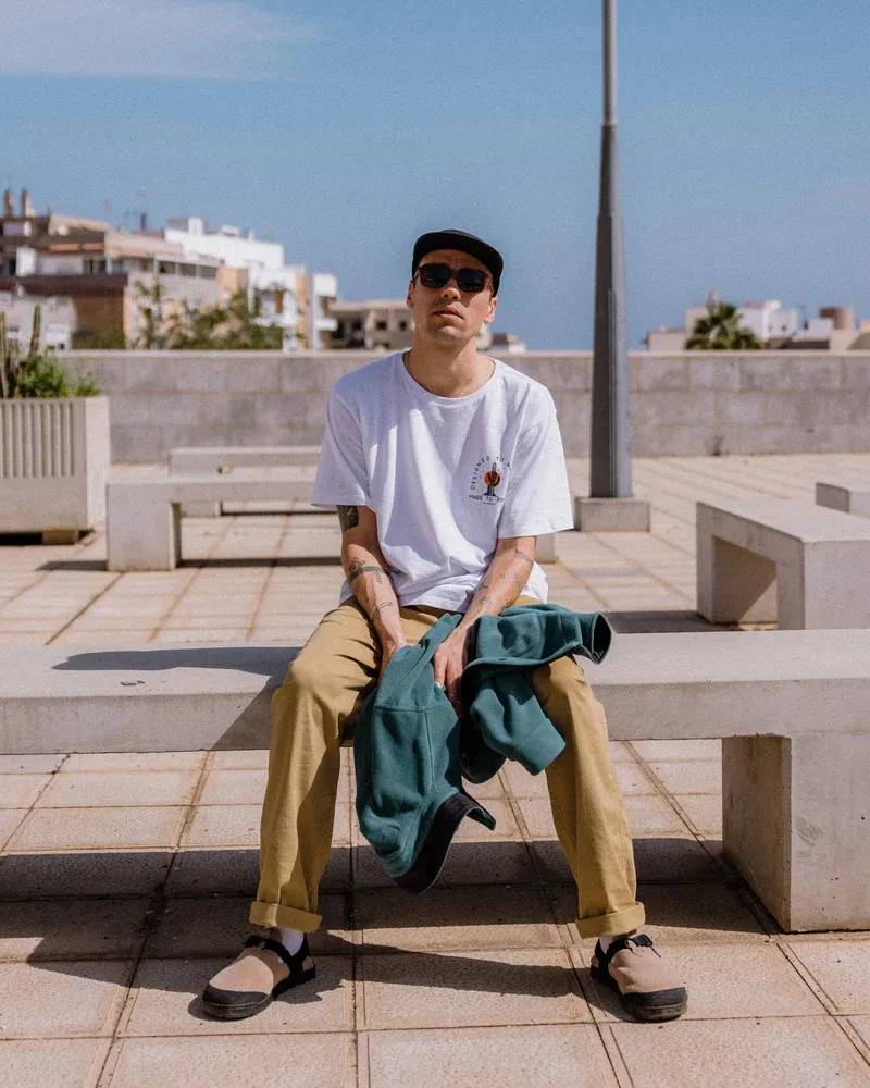 Passenger Explore Cactus Print T-Shirt White - Men's Organic Cotton Graphic Tee-1