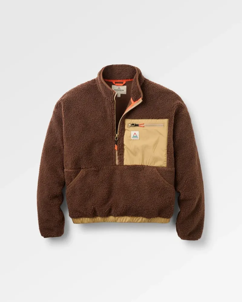Passenger Women's Ravi Sherpa Cosy Fleece - Chestnut Brown-5