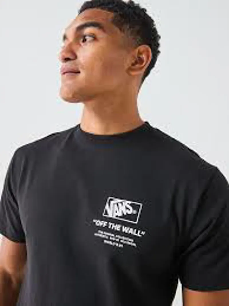 VANS Off the Wall Stockpile SS T-Shirt Black - Classic Skate Tee-1