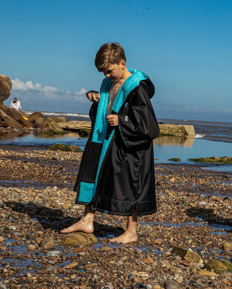 DRYROBE Kids V3 Advance Long Sleeve Black/Blue-1