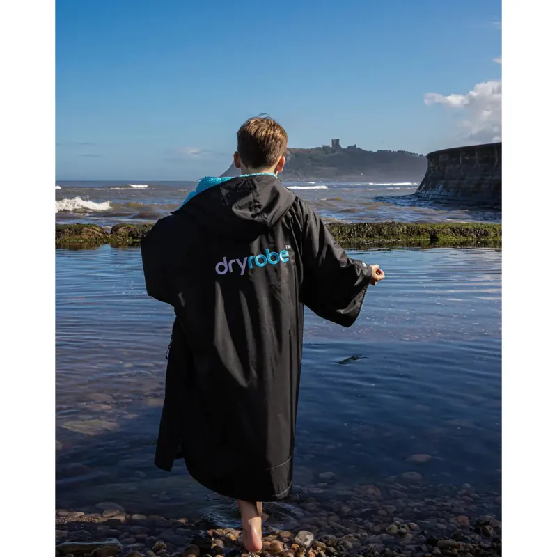 DRYROBE Kids Advance Short Sleeve Black Blue