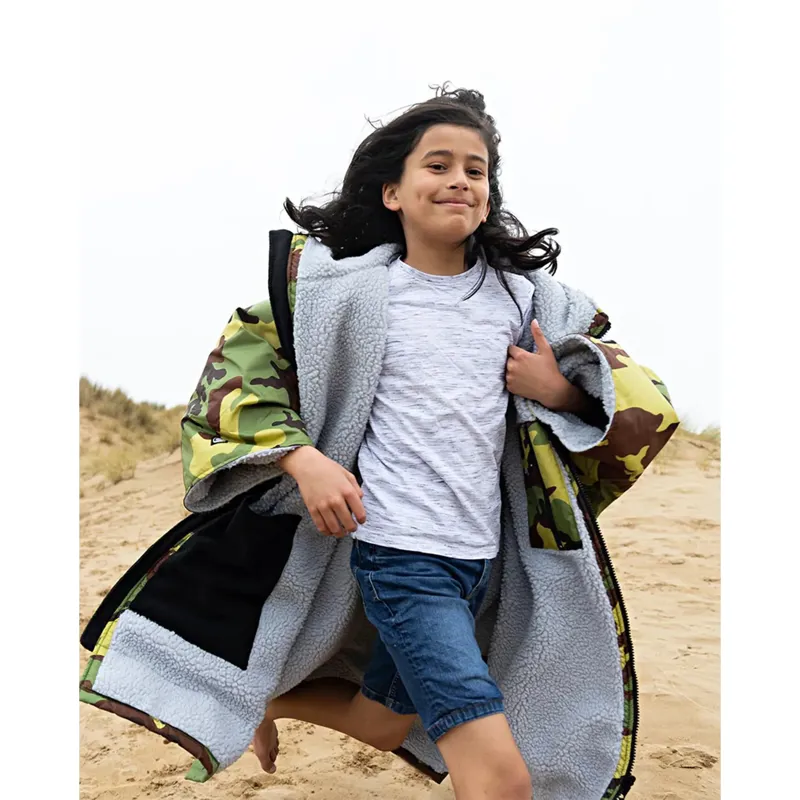 DRYROBE Kids Advance Short Sleeve Camo Grey-1