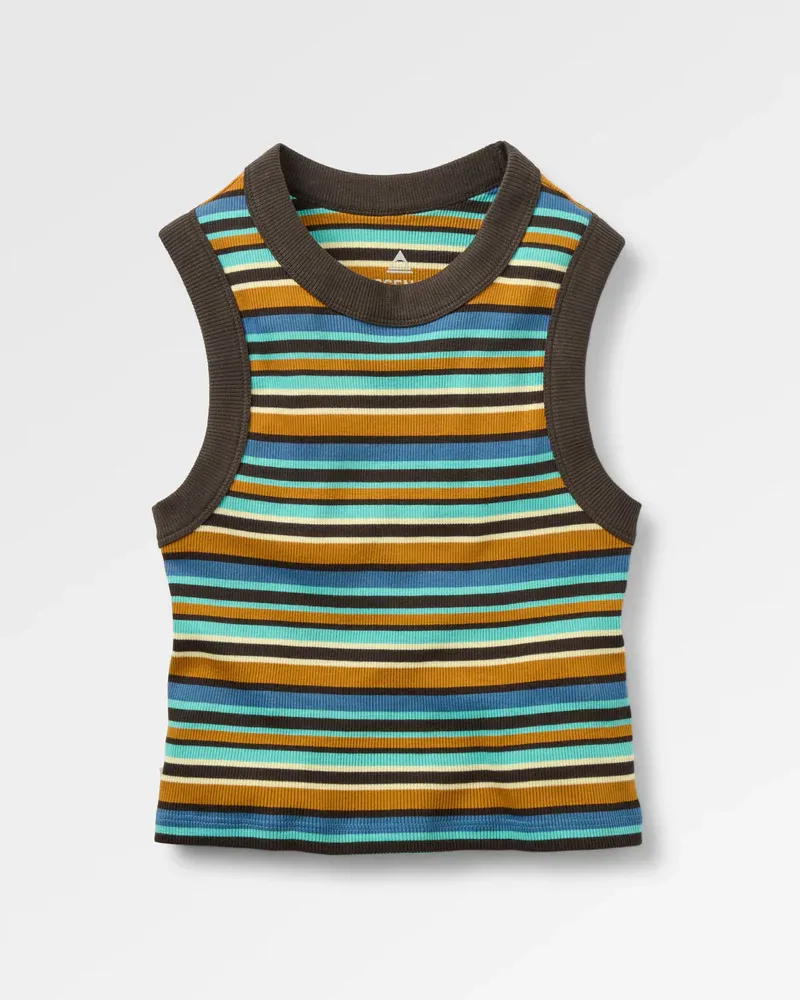 Passenger Out There Striped Ribbed Cropped Vest Women's Casual Summer Top-1