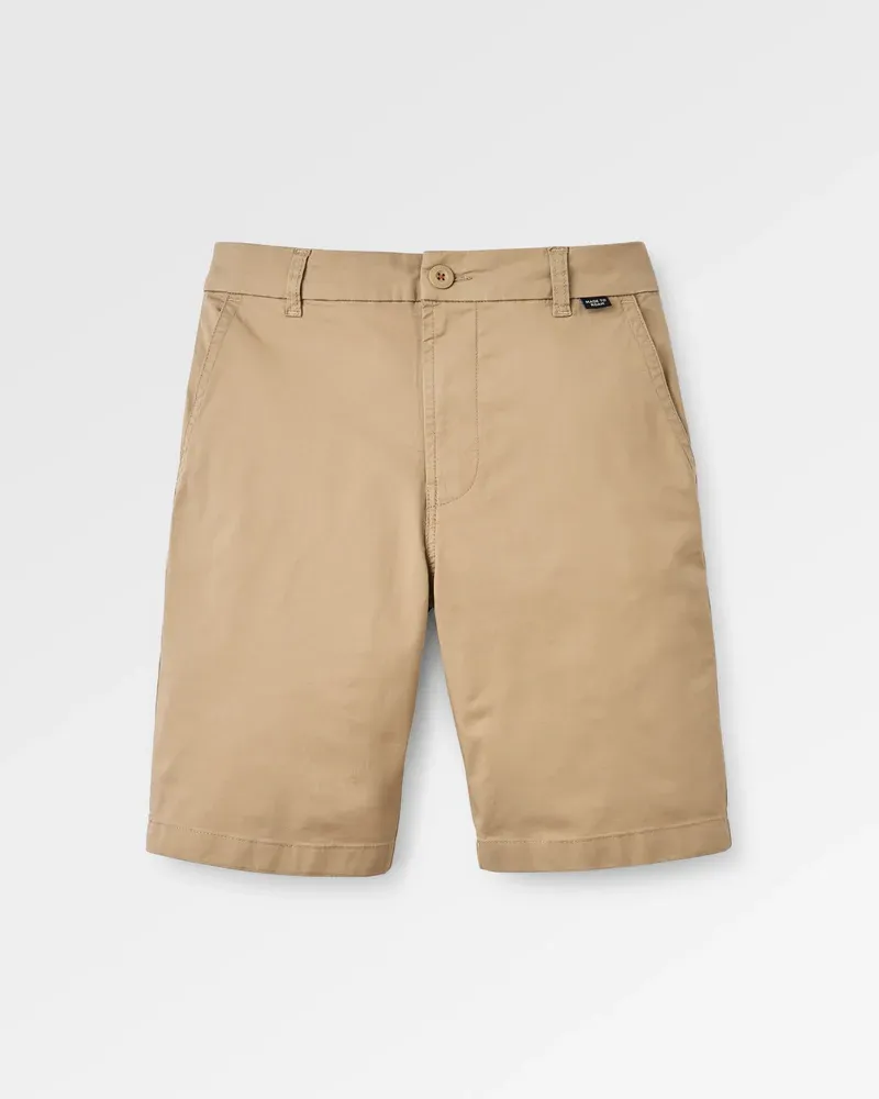 Passenger 365 Organic Cotton Short Chinchilla Brown Men's Stretch Chino Shorts-1