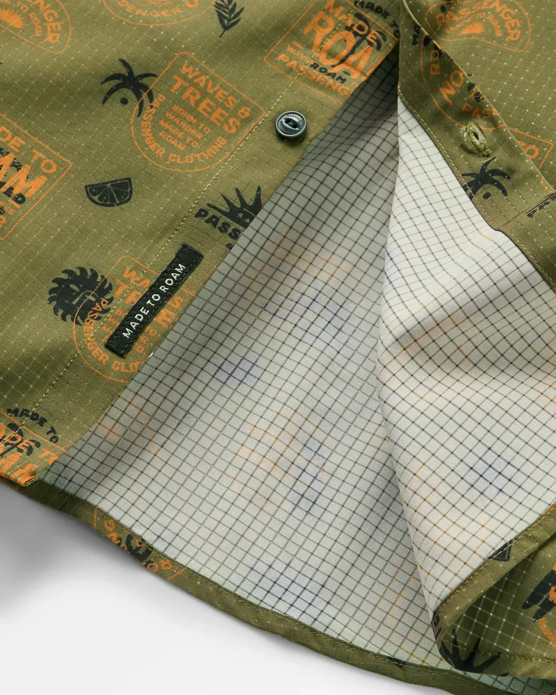 Passenger Men's 365 Active Shirt - Badge Khaki Performance Outdoor T-Shirt-3
