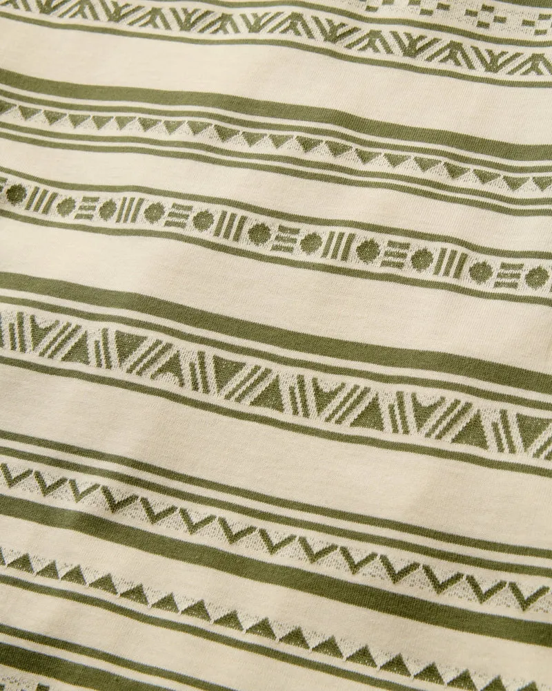 Passenger Mellower Jacquard T-Shirt - Geo Stripe Organic Cotton Men's Tee-3