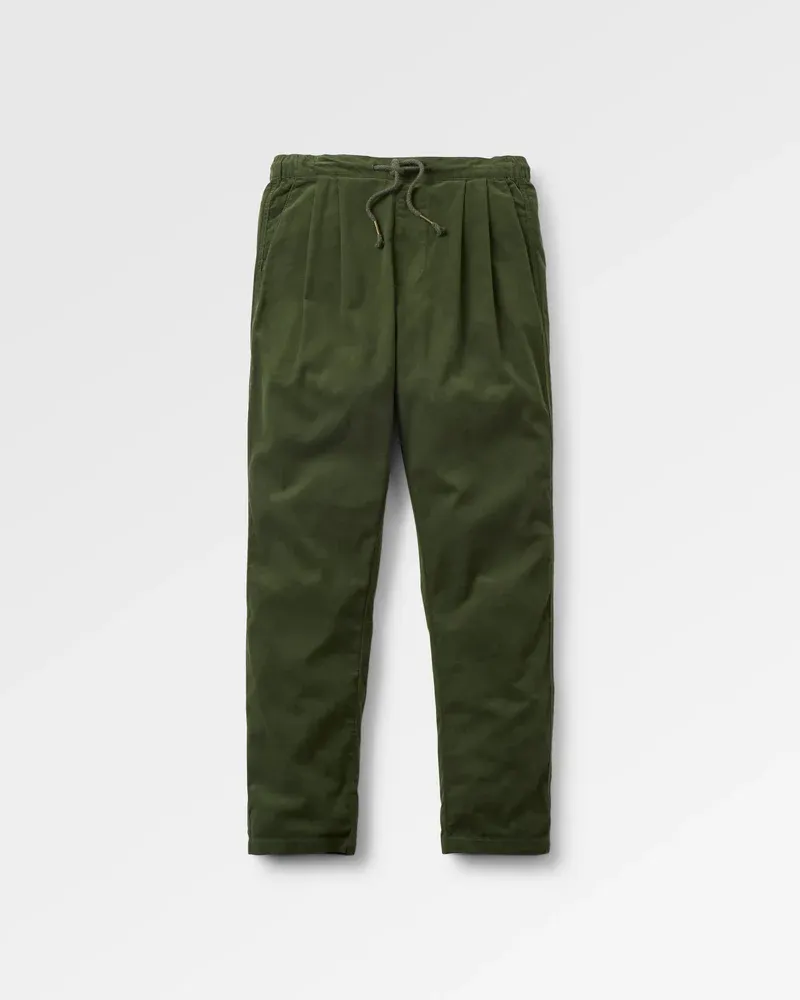 Compass Recycled Corduroy Trouser in Green - Small - Long Leg-2