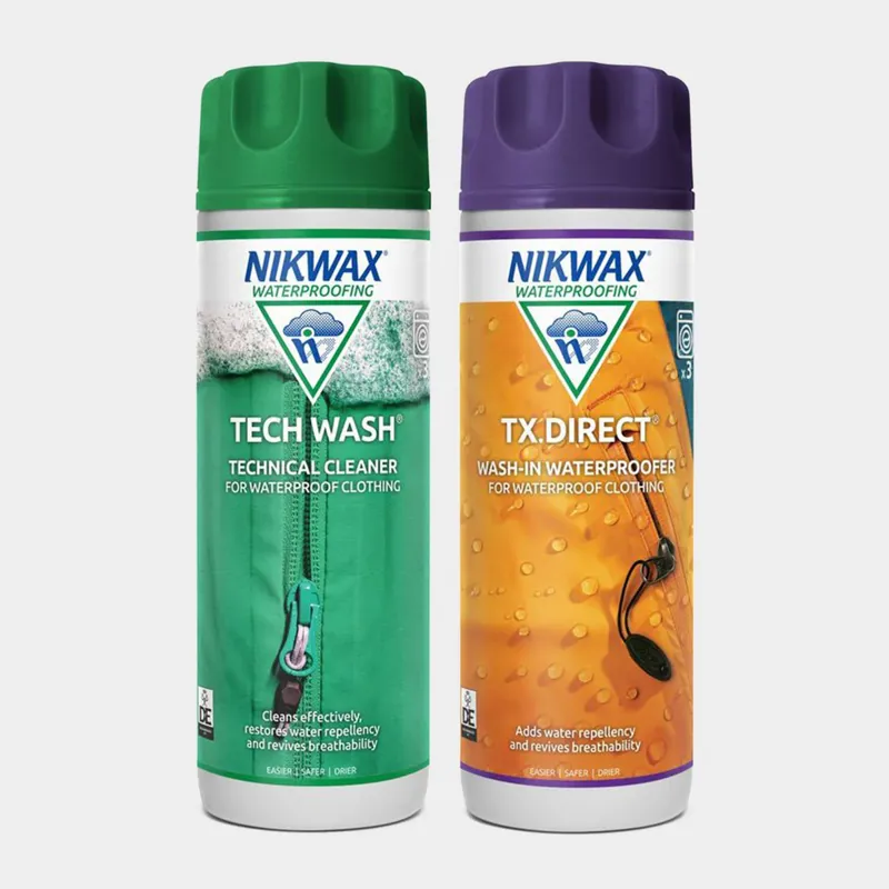 Nikwax Twin Pack Tech Wash and TX.Direct Wash-In - Clean and Waterproof Outdoor Gear