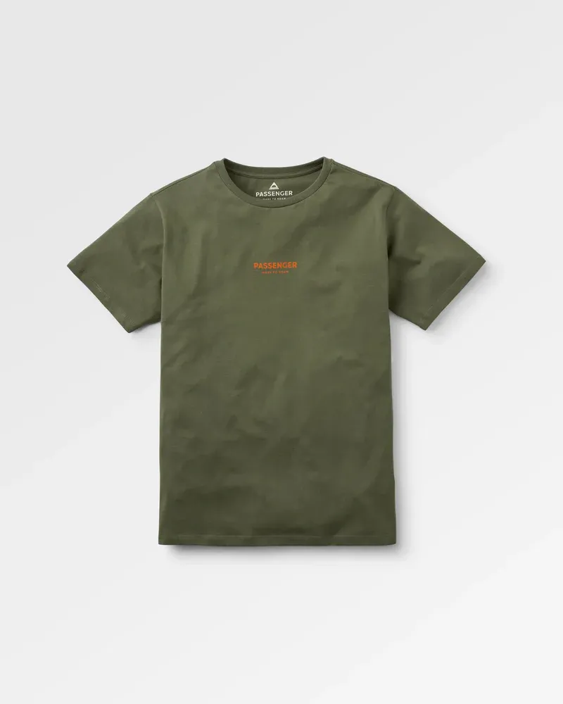 Passenger Men's T-Shirt - Khaki Organic Cotton Casual Tee-2