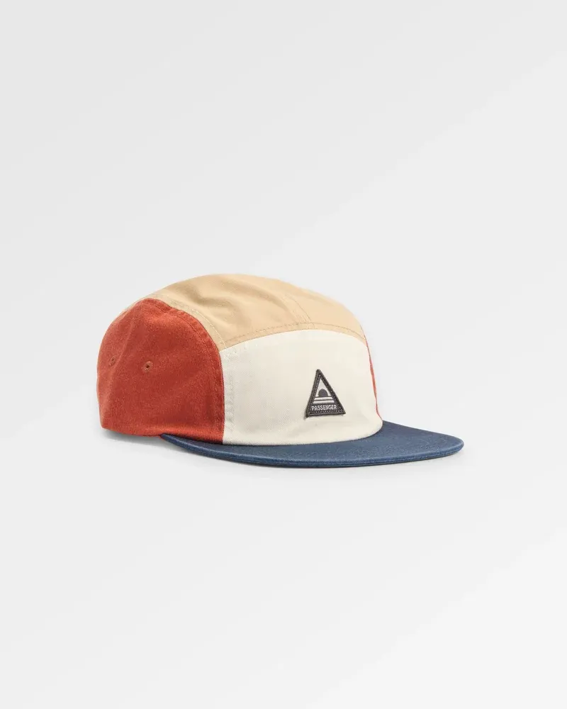Passenger Fixie 5 Panel Cap - Blue Navy/Dark Rust