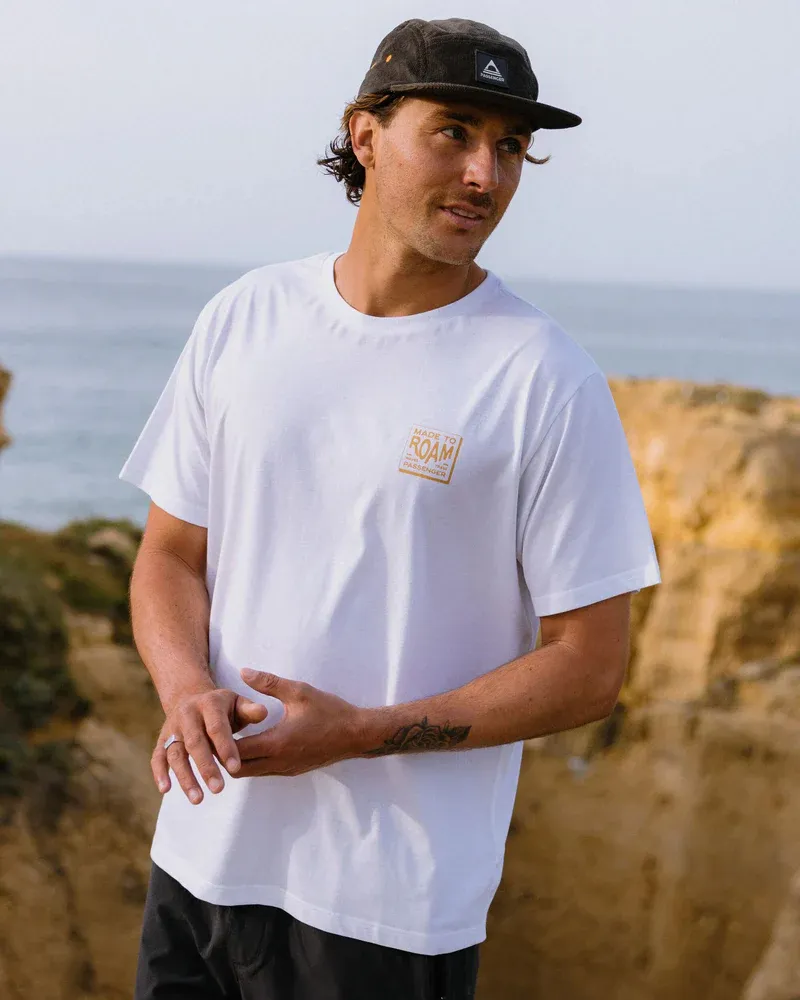 Passenger Men's Sonoma T-Shirt - White Casual Organic Cotton Tee-1