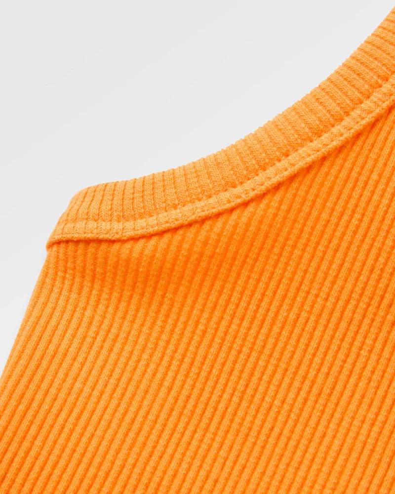 Passenger Atmos Ribbed Tank Vest Bright Orange Organic Cotton Ribbed Tank Top-2