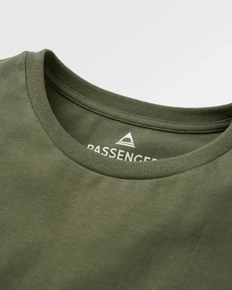 Passenger Men's T-Shirt - Khaki Organic Cotton Casual Tee-5