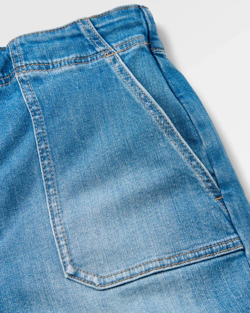 Passenger Carriso Denim Short Light Wash Denim Organic Cotton Women's Casual Shorts-5