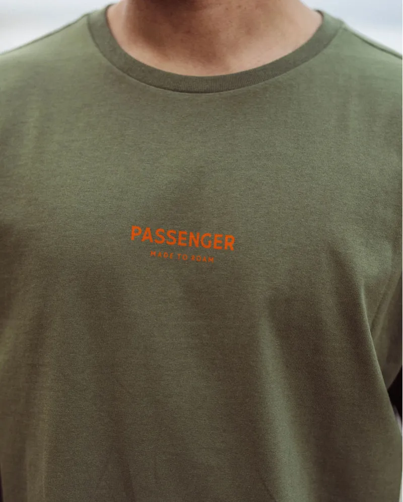Passenger Men's T-Shirt - Khaki Organic Cotton Casual Tee-3