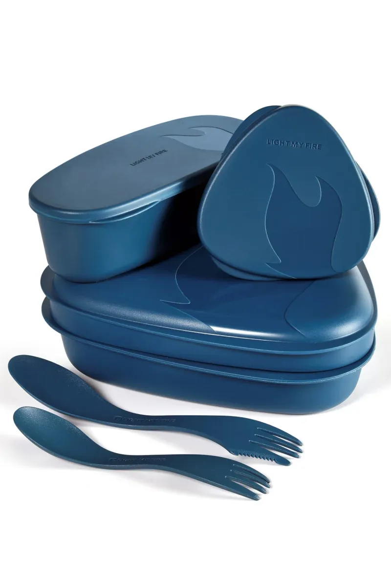 Light My Fire LunchKit BIO Blue - Eco-Friendly Reusable Lunch Box Set