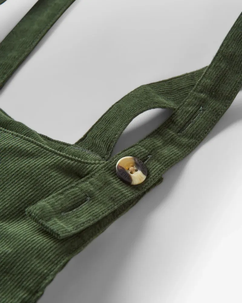 Passenger Women's Meadows Cord Dungarees - Fir Tree Organic Cotton Corduroy Overalls for Everyday Adventure-5