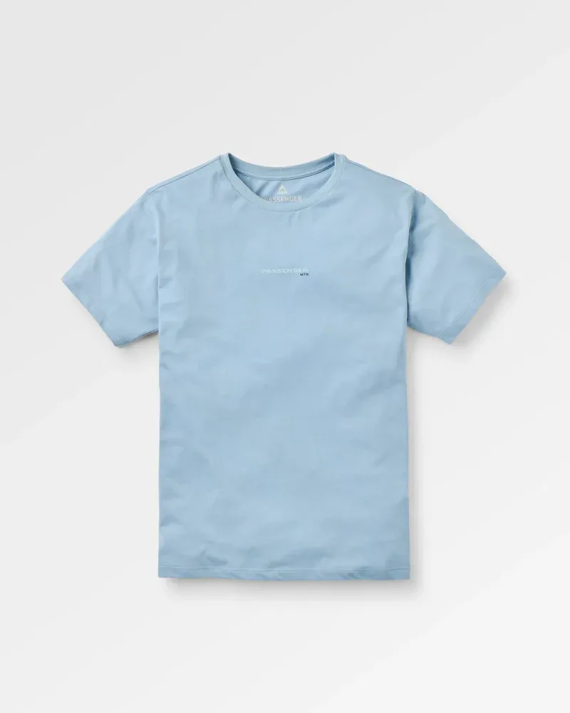 Passenger Horizons T-Shirt Faded Denim Men's Organic Cotton Tee-2