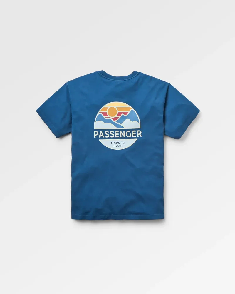 Passenger Men's Laidback Relaxed T-Shirt Marine Blue Organic Cotton Casual Tee-1