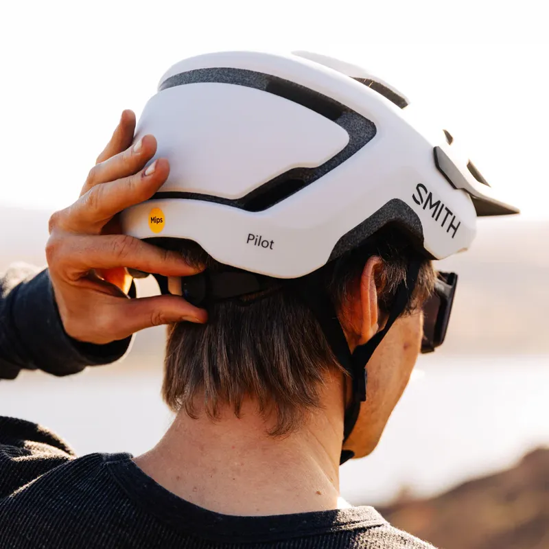 Smith Pilot MIPS Bicycle Helmet - White Lightweight Road + Urban Protection-5