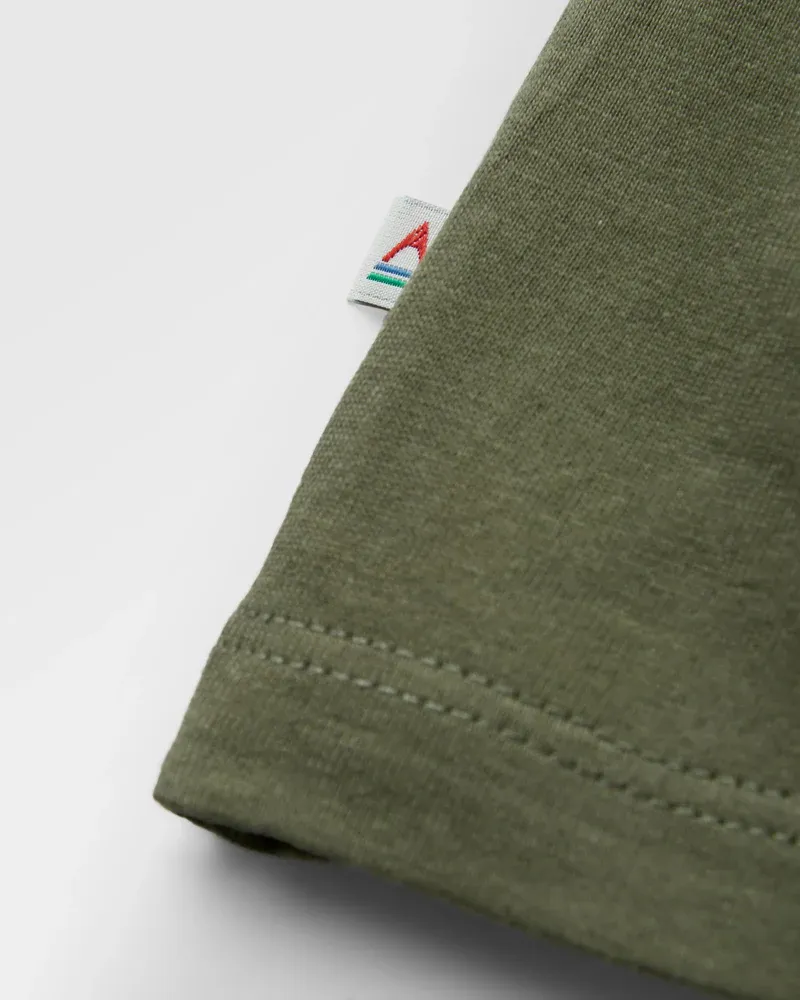 Passenger Men's T-Shirt - Khaki Organic Cotton Casual Tee-6