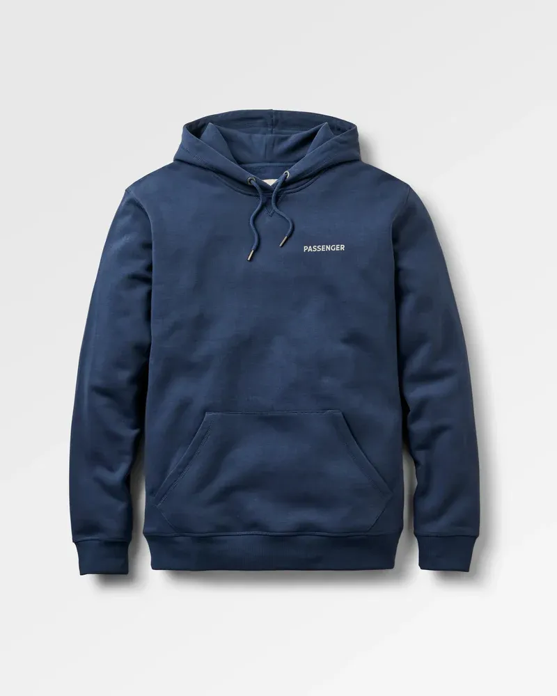 Passenger Roamer Hoodie - Rich Navy Men's Organic Cotton Pullover-1