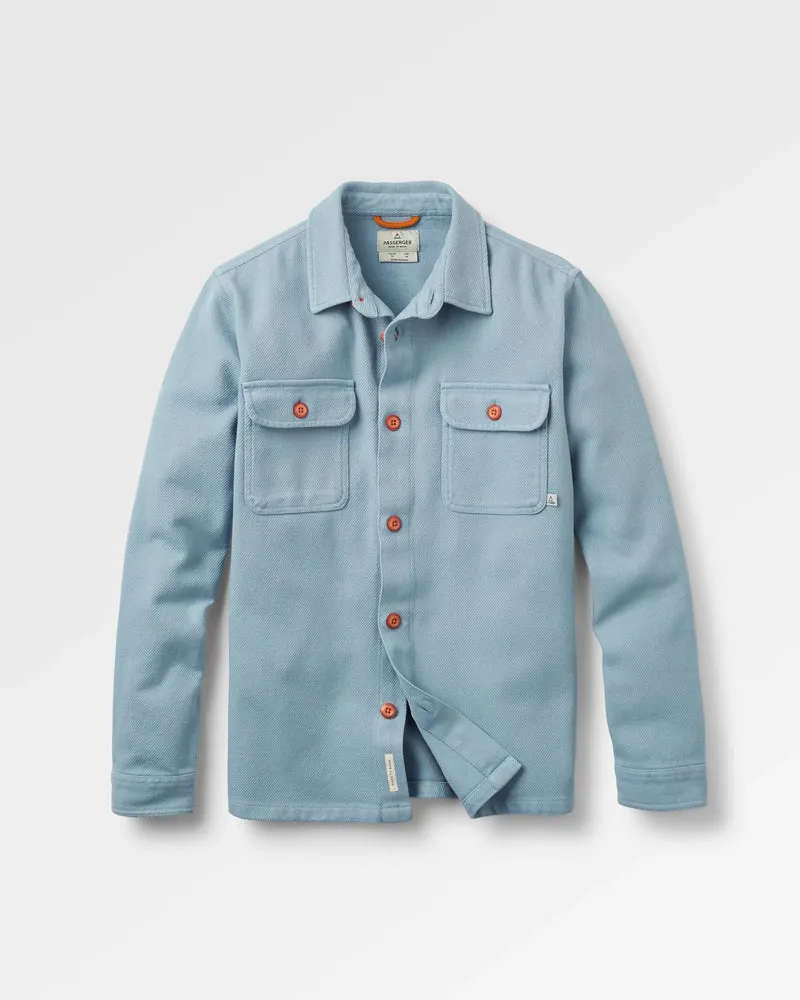 Passenger Island Twill Shirt - Faded Denim Premium Men's Casual Shirt-3