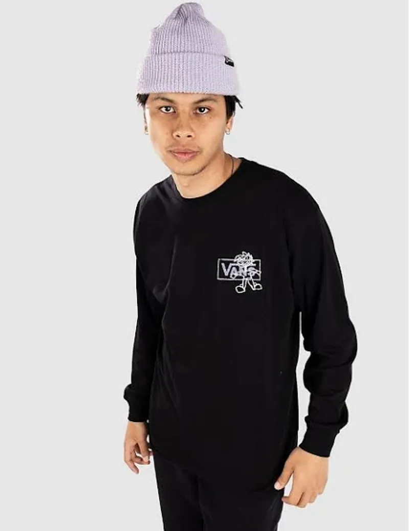 Vans Try Hard LS T-Shirt - Black Classic Long Sleeve Skate Tee-1