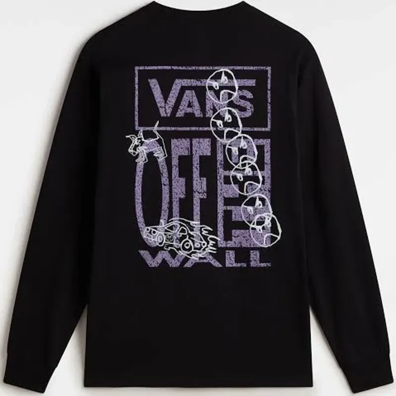 Vans Try Hard LS T-Shirt - Black Classic Long Sleeve Skate Tee-2