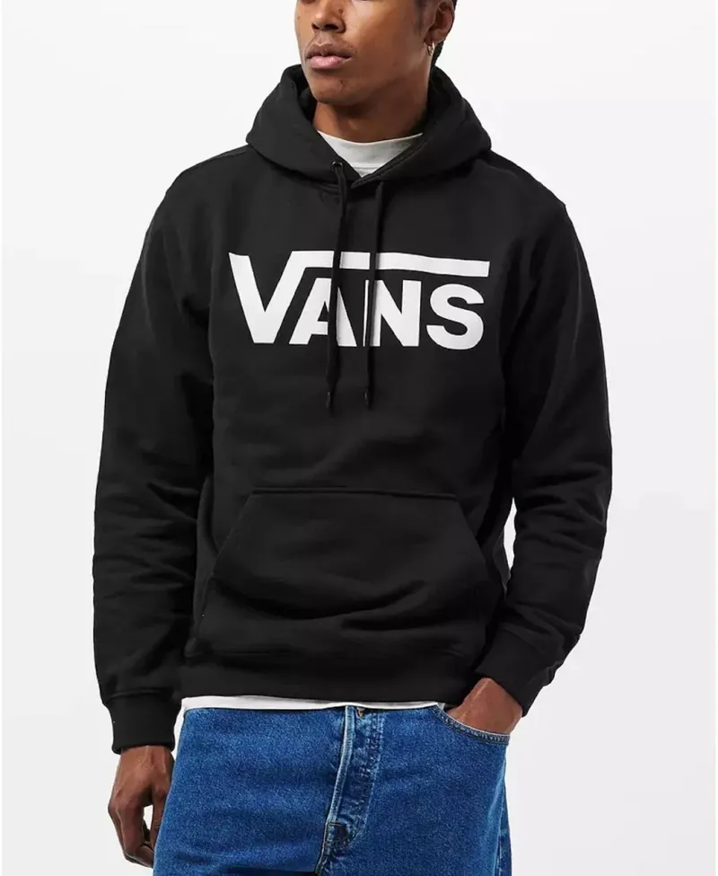 VANS Classic Hoodie Pullover - Black Everyday Casual Skate Style-1