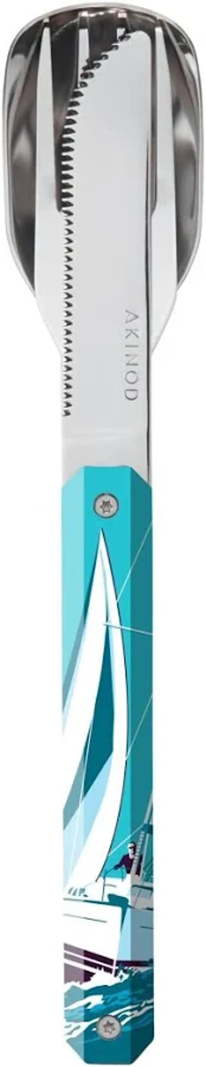 AKINOD Magnetic Cutlery Set - Sailing Edition Foldable Travel Utensils-1