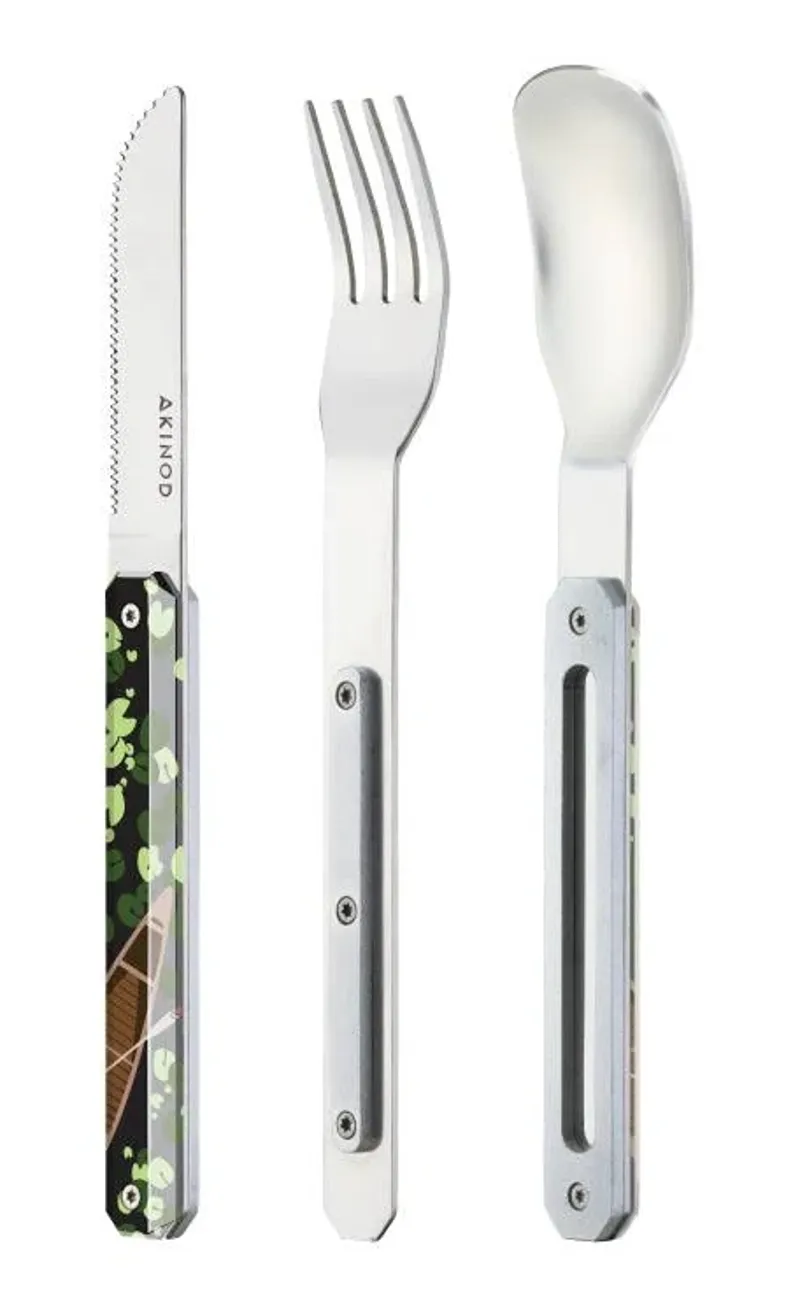 AKINOD Magnetic Cutlery Set - Canoe Edition Foldable Travel Utensils