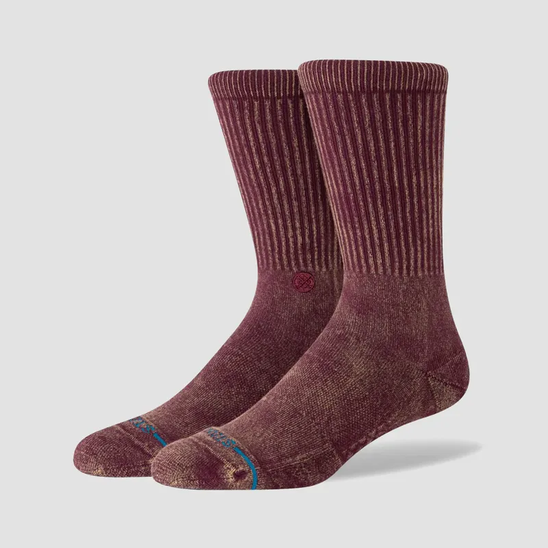 Stance ICON Dyed Crew Socks - Fig - Stylish Dyed Graphic Socks