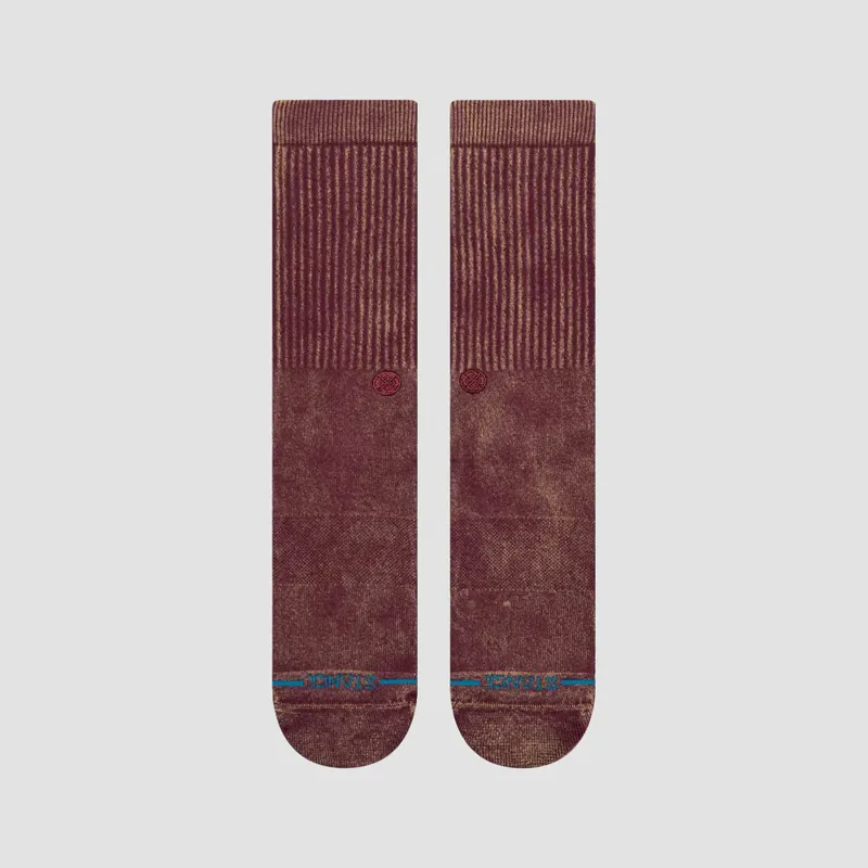 Stance ICON Dyed Crew Socks - Fig - Stylish Dyed Graphic Socks-1